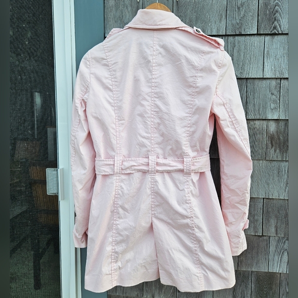 Zara Rose Pink Trench Coat - size medium - Picture 3 of 11